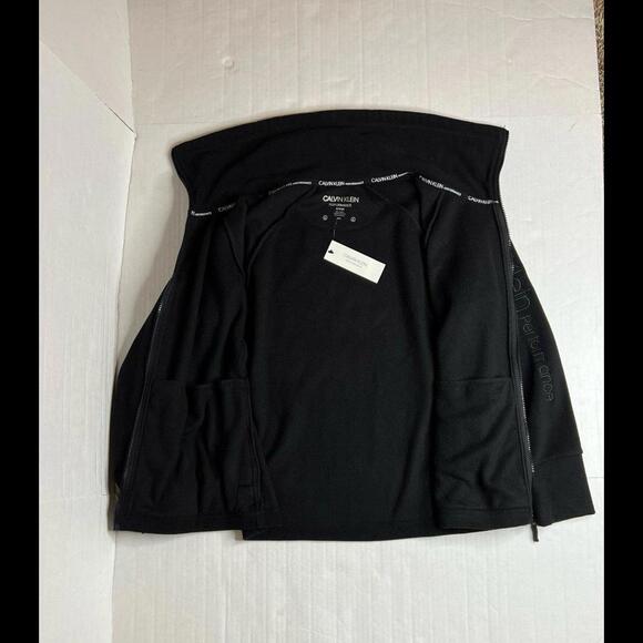 Calvin Klein Performance Black Fuzzy Jacket - Size Small - Picture 7 of 8